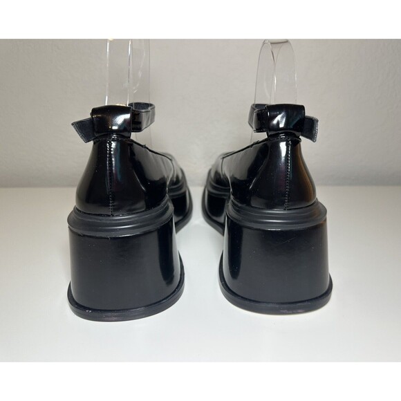 Jeffrey Campbell Lizzy Mary Jane Patent Leather Black Empath Platform SIZE 8 NEW - Picture 3 of 14